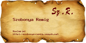 Szobonya Remig névjegykártya